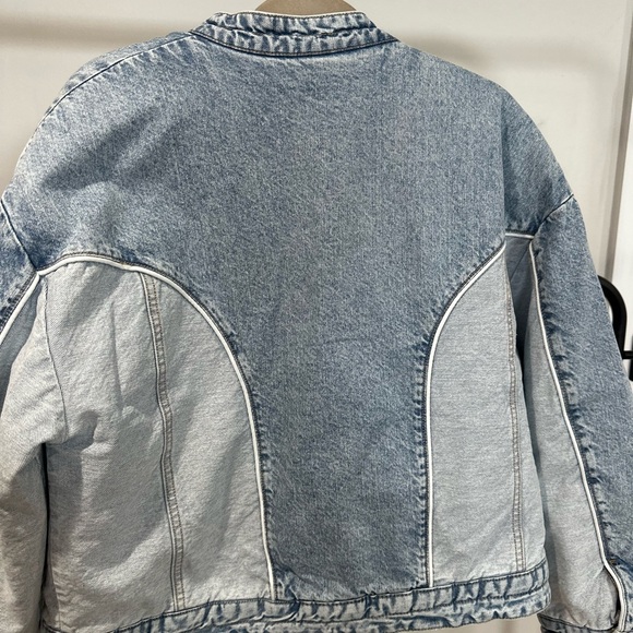 Wild Fable Light Blue Denim Bomber Jacket - Picture 3 of 3